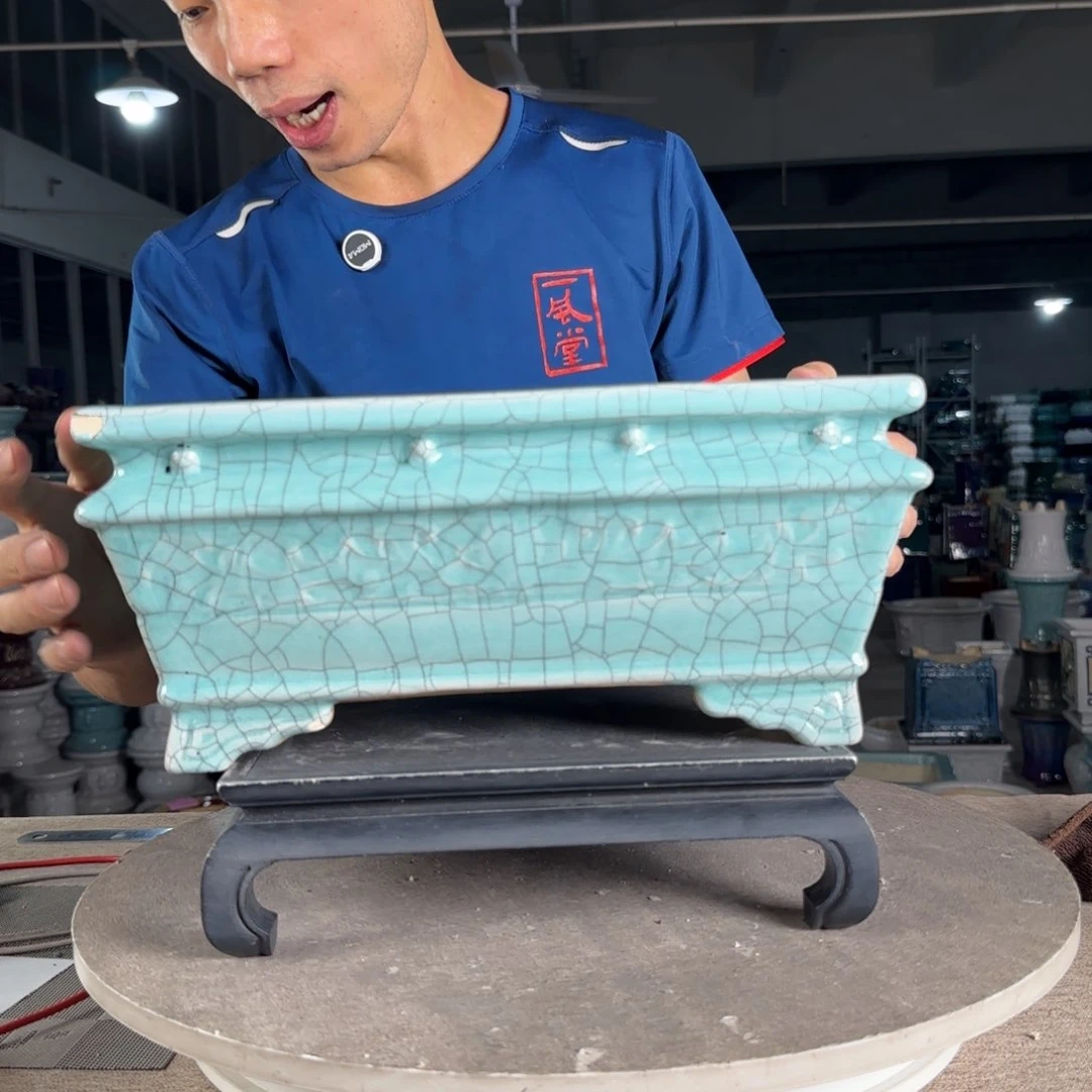 红陶20CM（含）-50CM（不含）一风堂石湾盆磕碰