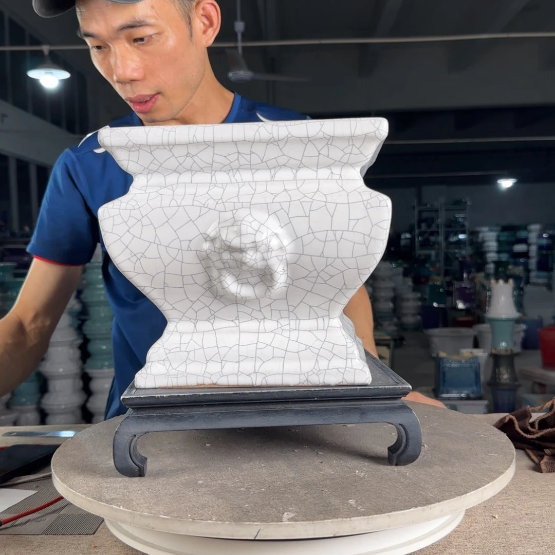 红陶20CM（含）-50CM（不含）一风堂石湾盆缩釉789