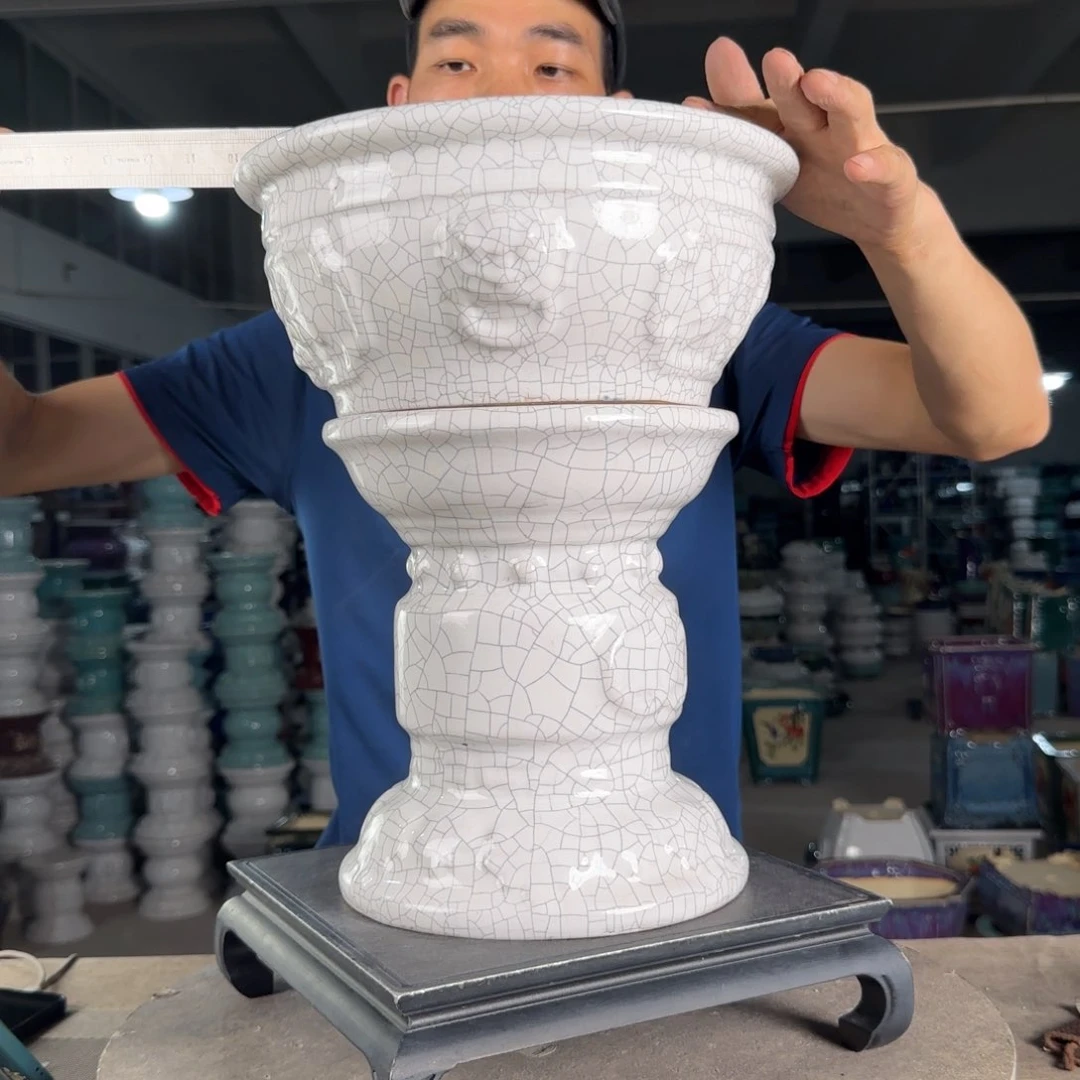 红陶20CM（含）-50CM（不含）一风堂石湾盆 微瑕