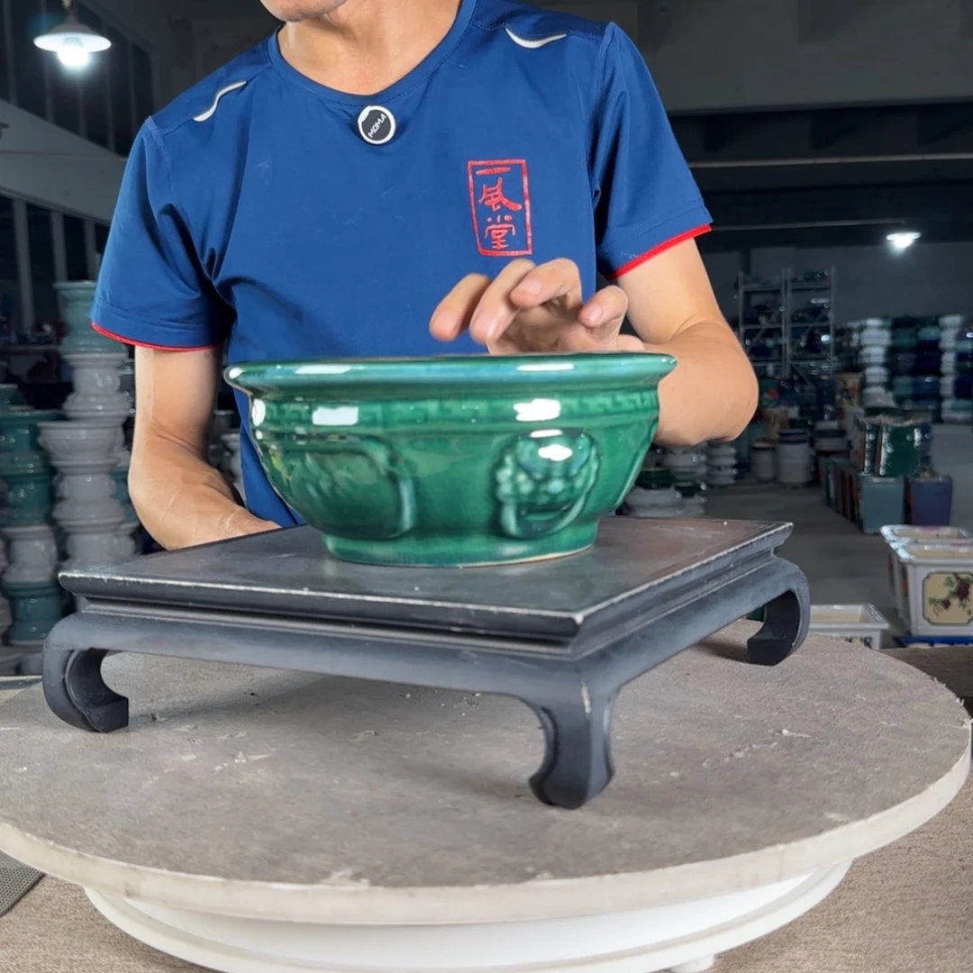 红陶20CM（含）-50CM（不含）一风堂石湾盆陶瓷