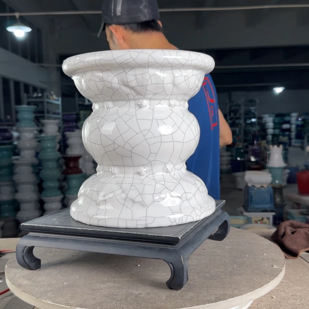 红陶20CM（含）-50CM（不含）一风堂石湾盆陶瓷
