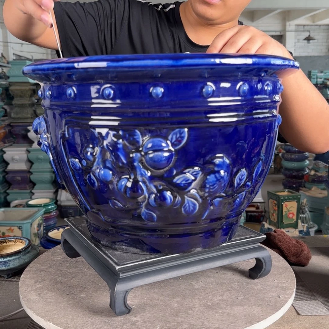 陶20CM（含）-50CM（不含）微瑕 盆口内侧磕碰