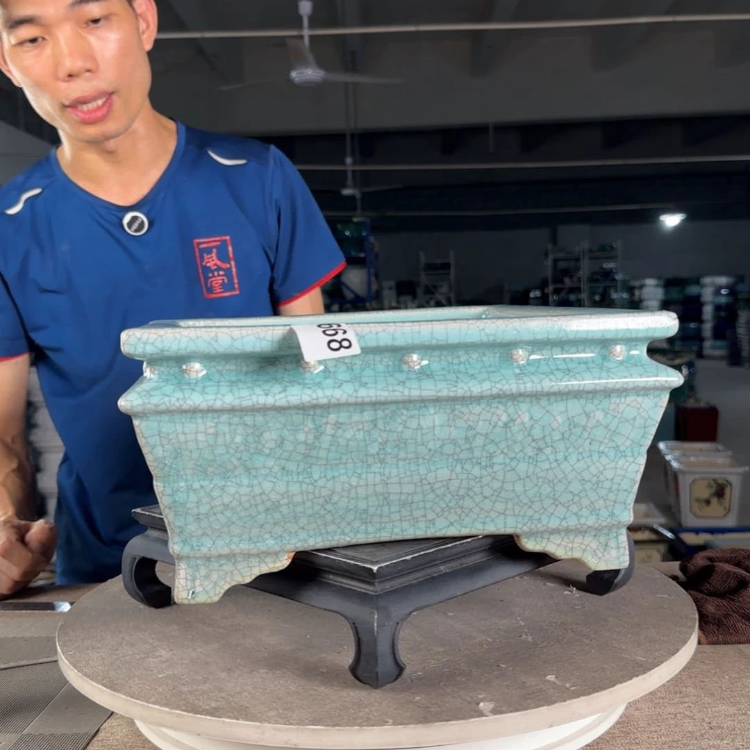红陶20CM（含）-50CM（不含）一风堂石湾盆陶瓷 微瑕