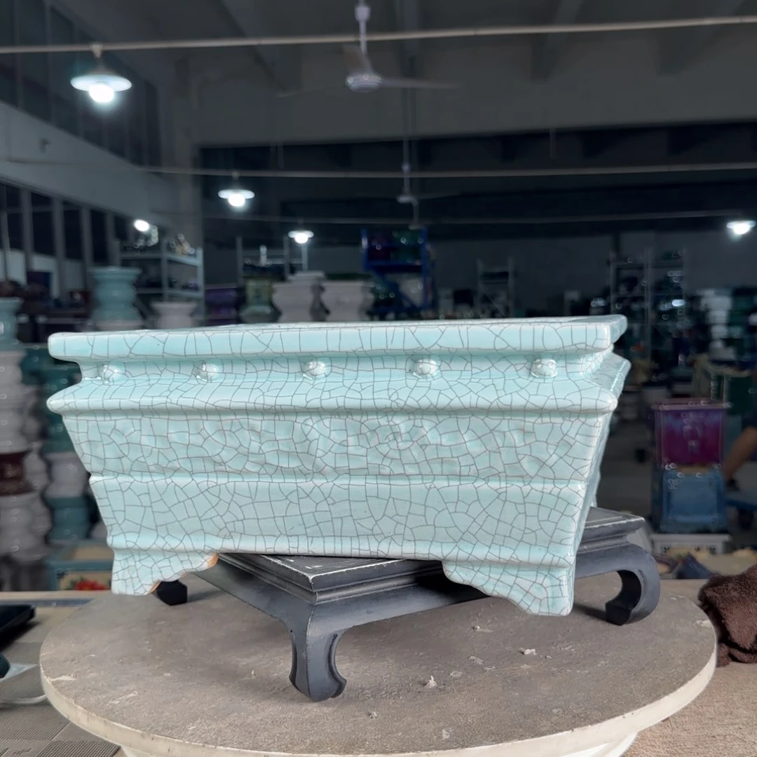 红陶20CM（含）-50CM（不含）一风堂石湾盆 高温裂