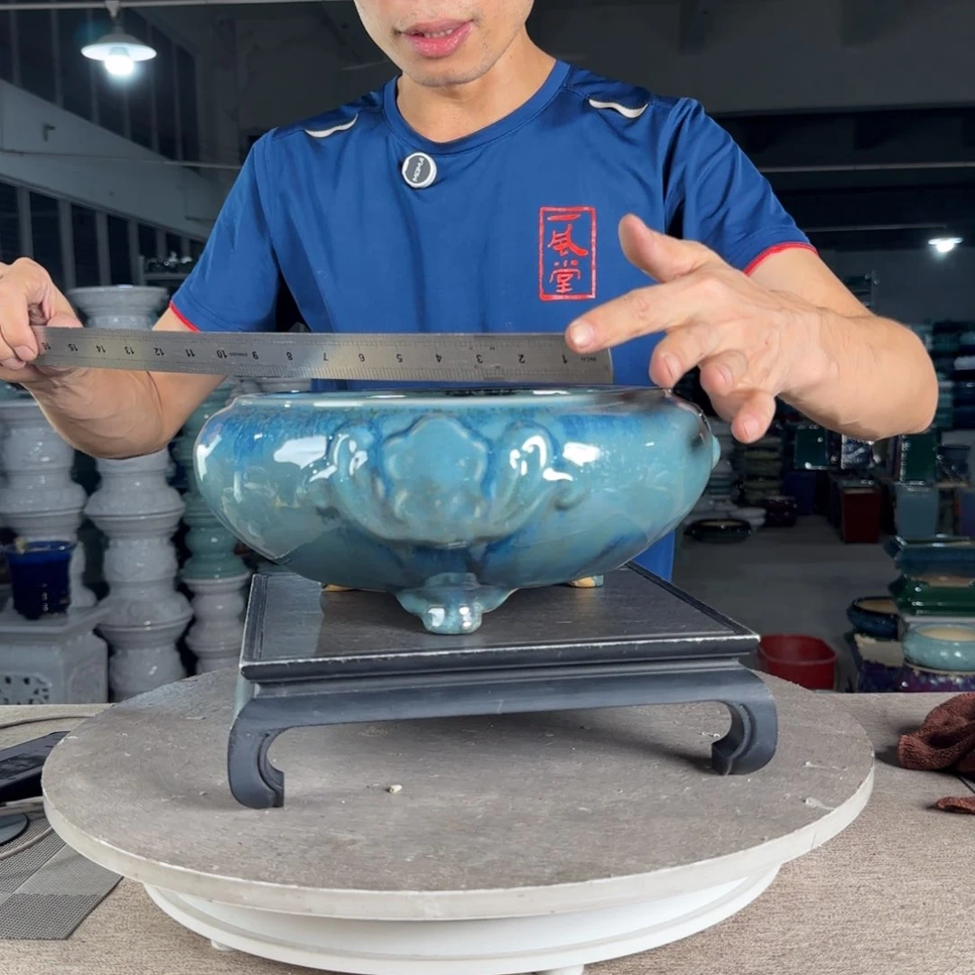 红陶20CM（含）-50CM（不含）一风堂石湾盆陶瓷