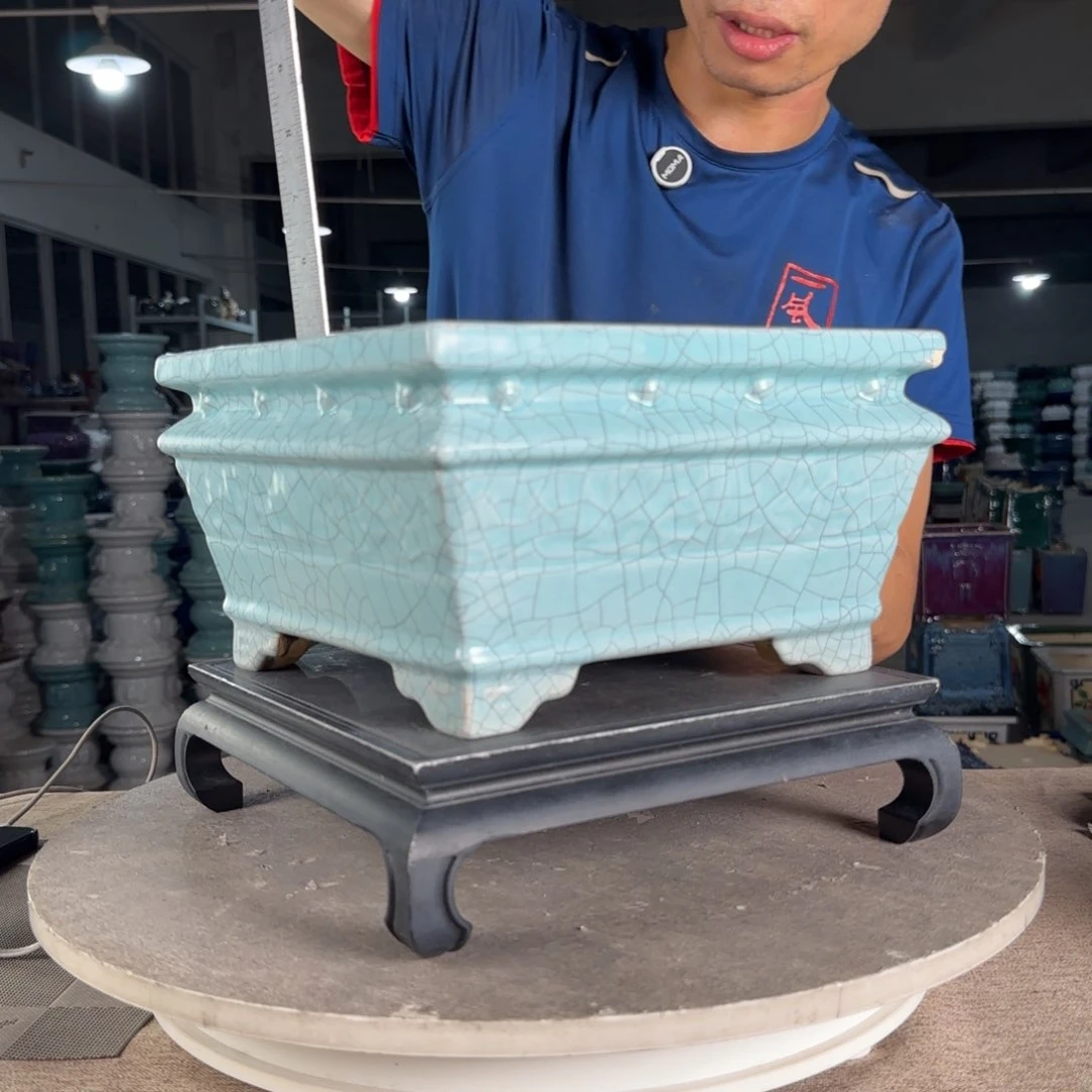 红陶20CM（含）-50CM（不含）一风堂石湾盆 磕碰