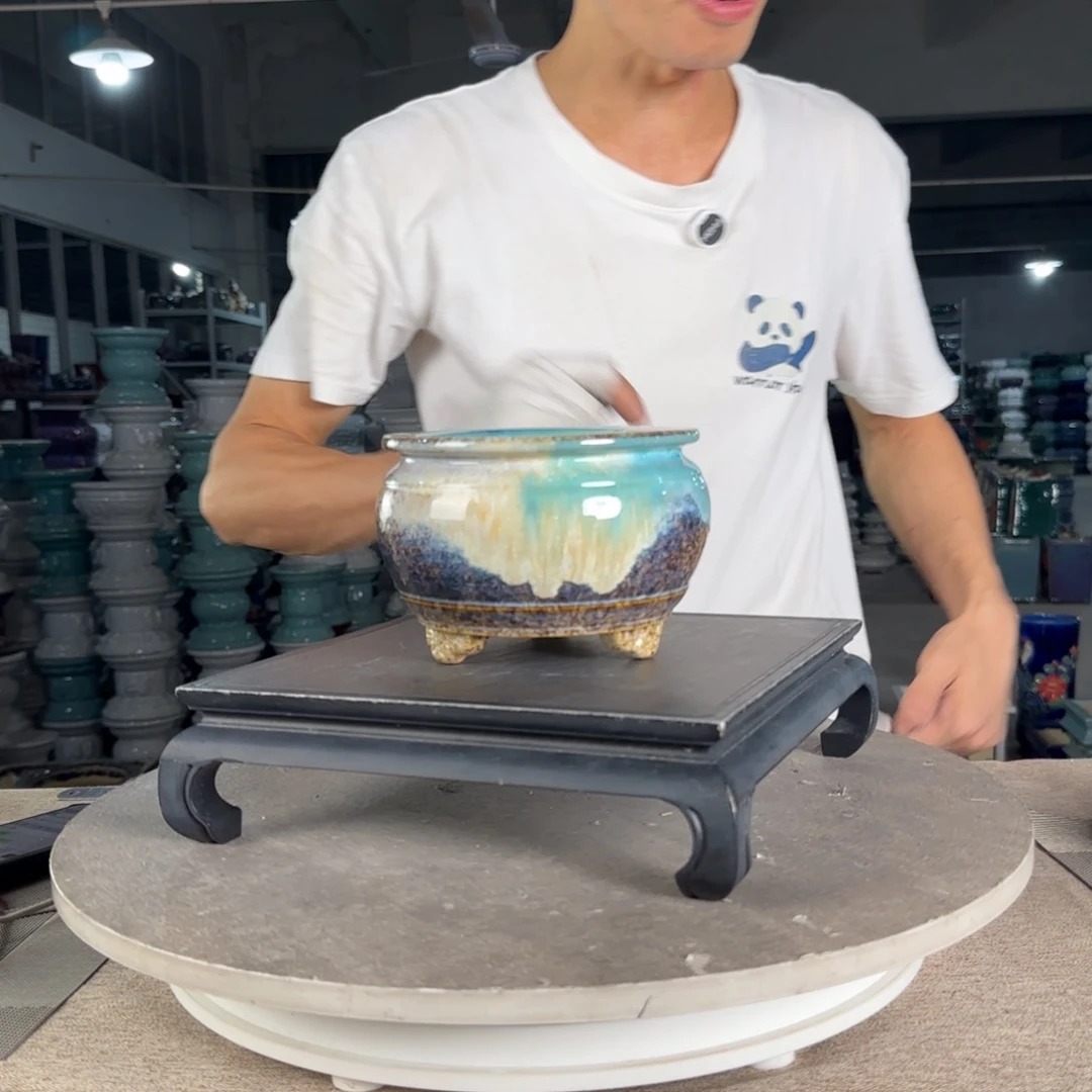 红陶20CM(含)-50CM(不含)一风堂石湾盆陶瓷006