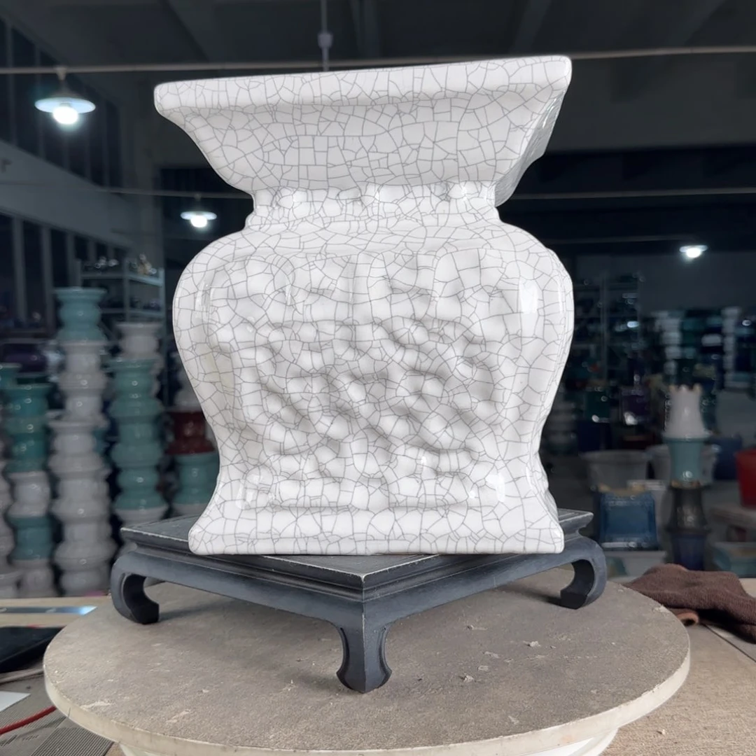 红陶20CM（含）-50CM（不含）一风堂石湾盆 高温裂