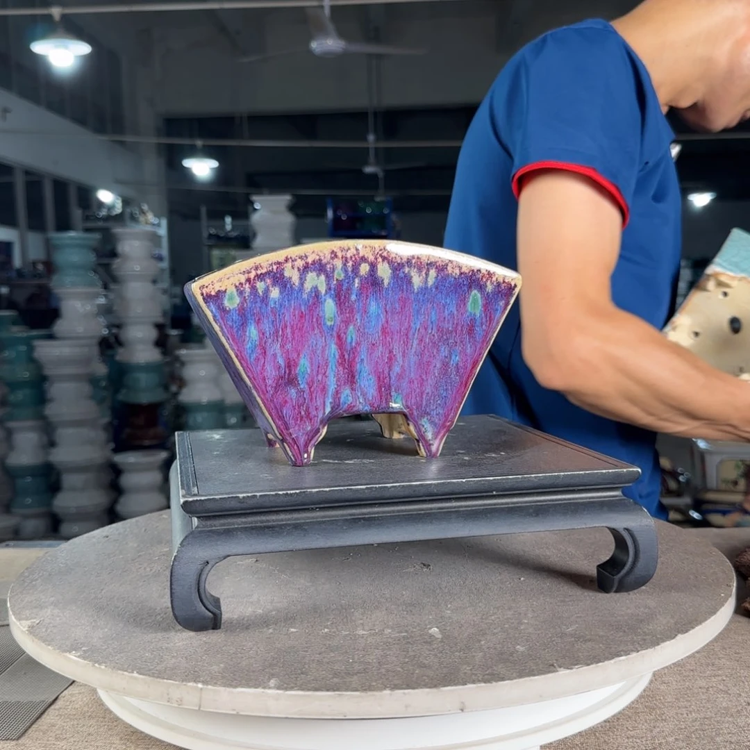 红陶20CM（含）-50CM（不含）一风堂石湾盆陶瓷