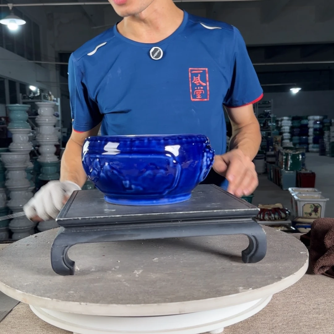 红陶20CM（含）-50CM（不含）一风堂石湾盆陶瓷
