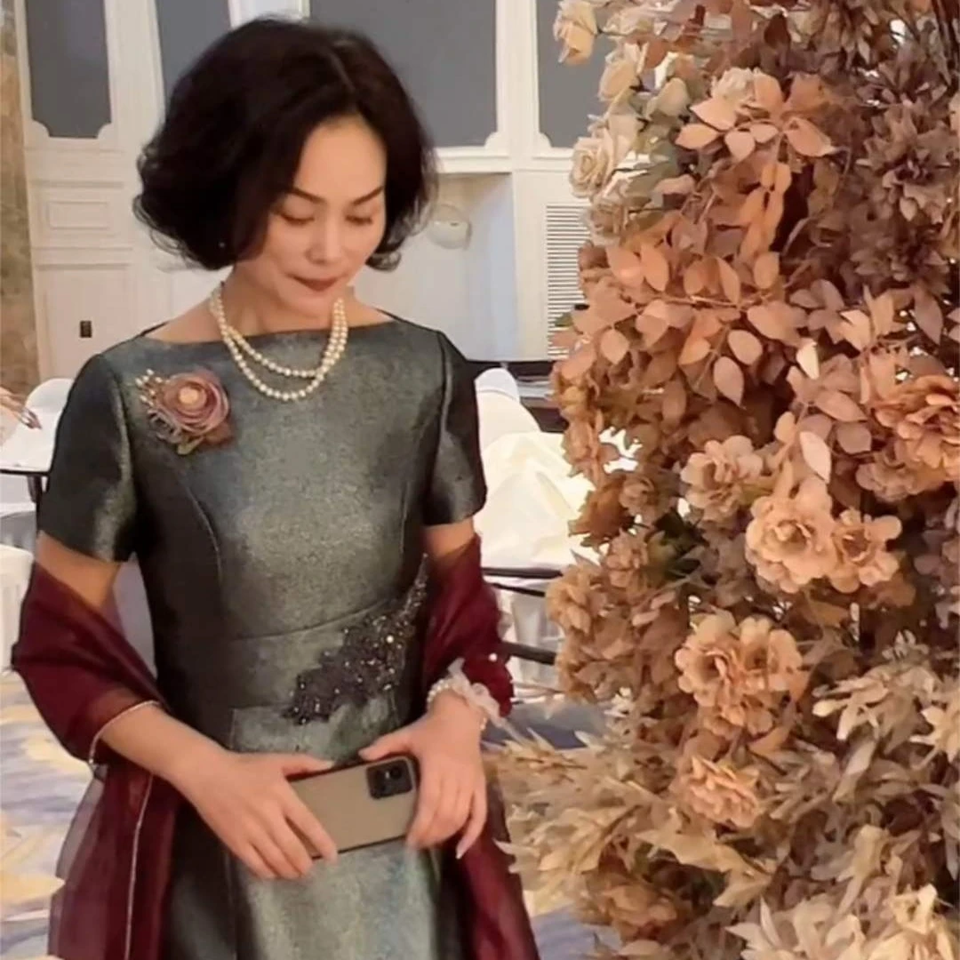 态态喜妈妈喜婆婆高端定制时尚轻奢礼服hs215网红