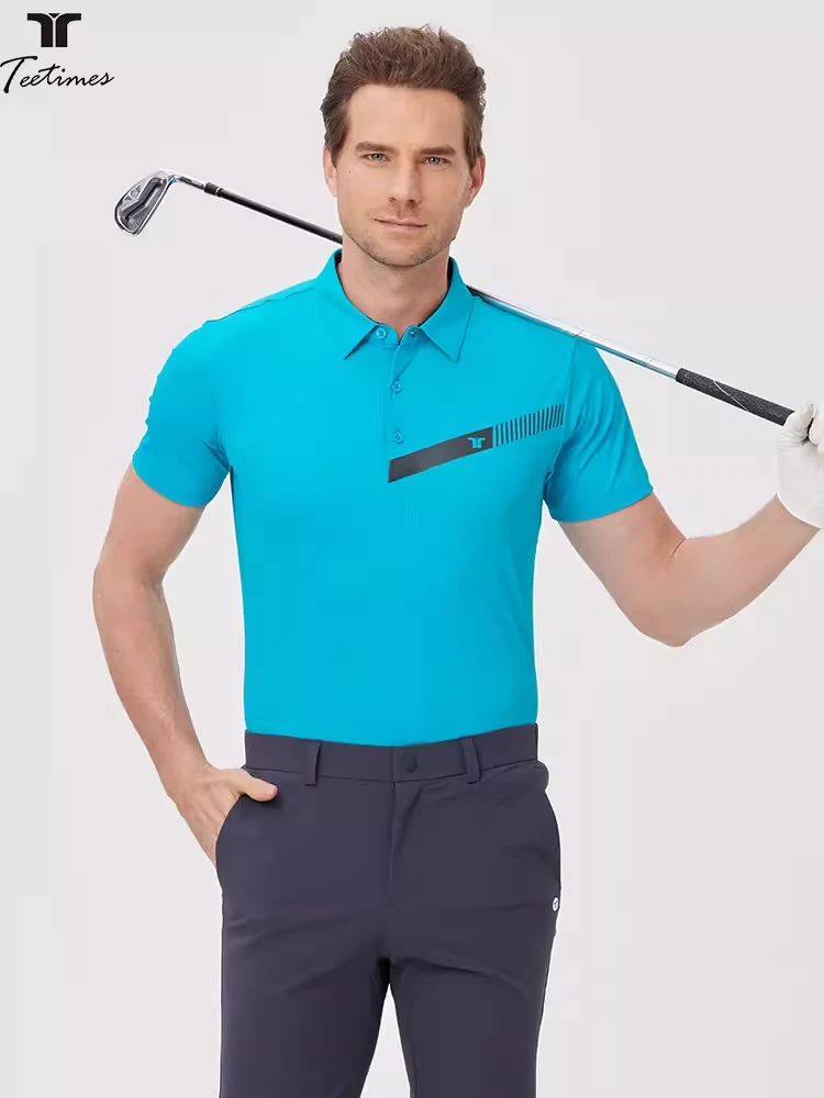 TEETIMES新款高尔夫短袖T恤男夏速干冰感运动球衣高尔夫服装上衣
