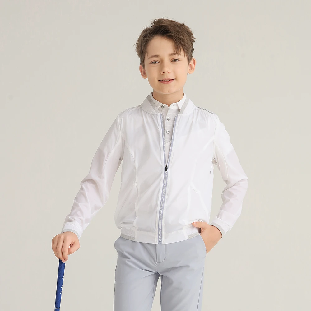 EAGEGOF儿童高尔夫风衣男女童球服装嫩皮亲肤外套单层青少年衣服