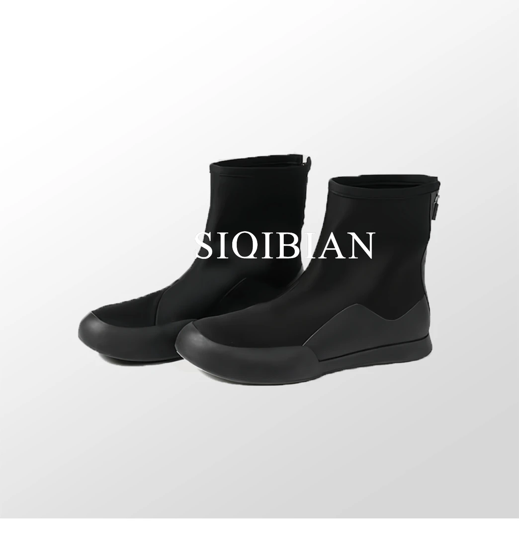 SIQIBIAN ｜【极夜】极简休闲通勤弹力短靴女英伦风瘦瘦靴女