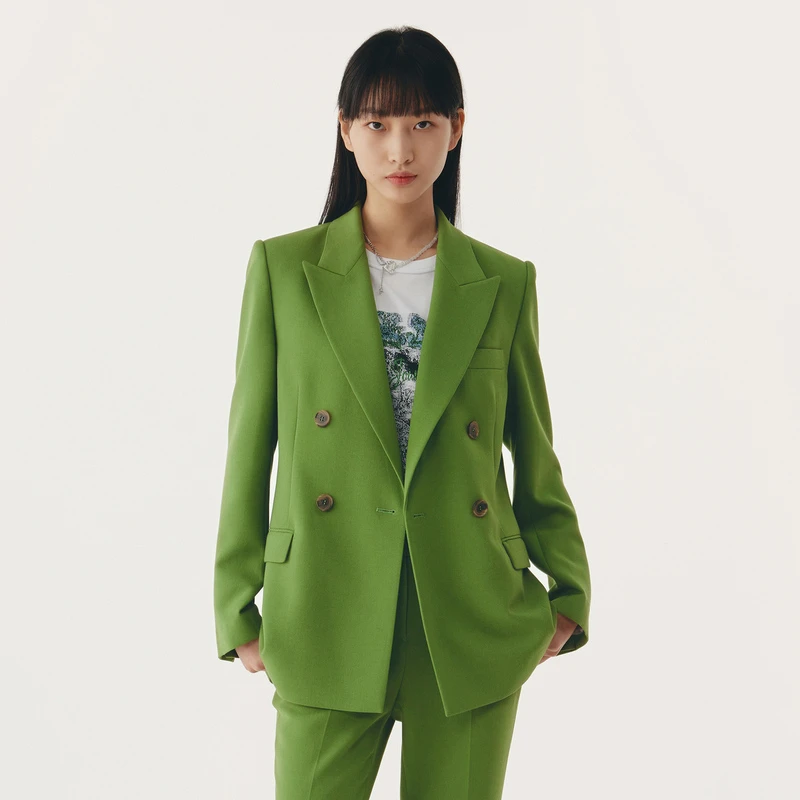 新款女时尚通勤微收身版型西装外套HMC30520012