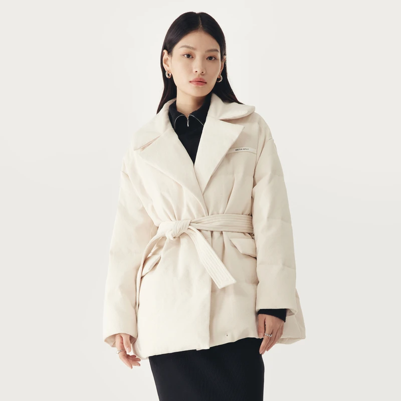 HPLY荷比俪新款女空气芯轻盈西装款鹅绒羽绒服HDC41560035