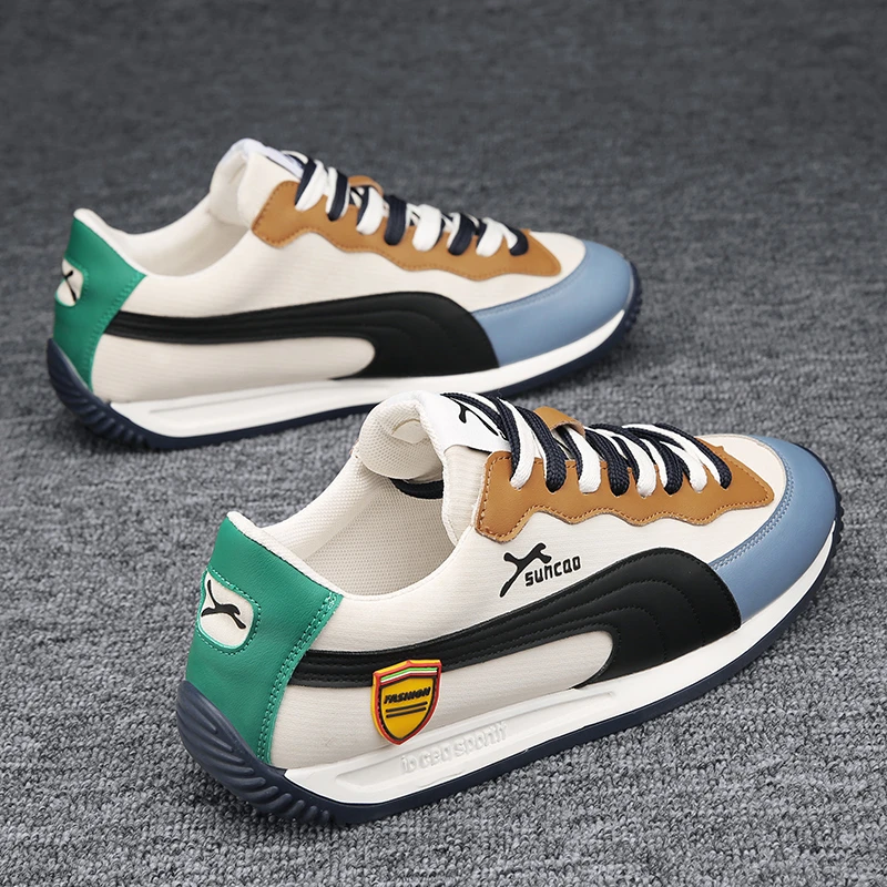 高端轻奢男鞋2023春秋新款男士百搭鞋子网红爆款运动休闲阿甘鞋男