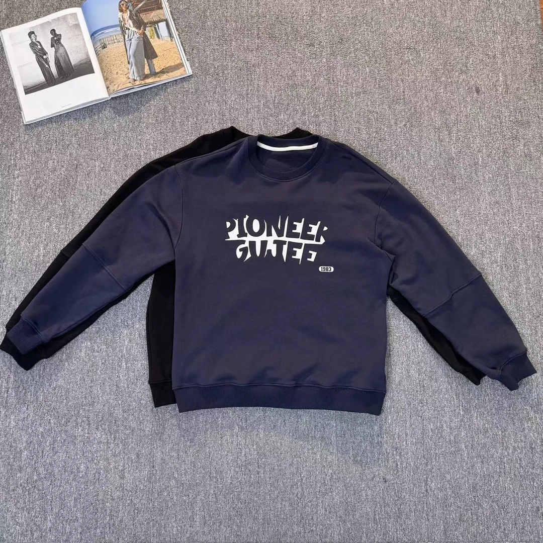 83268余小鱼秋季新款圆领重磅卫衣宽松版拼接秋款韩版秋冬休闲