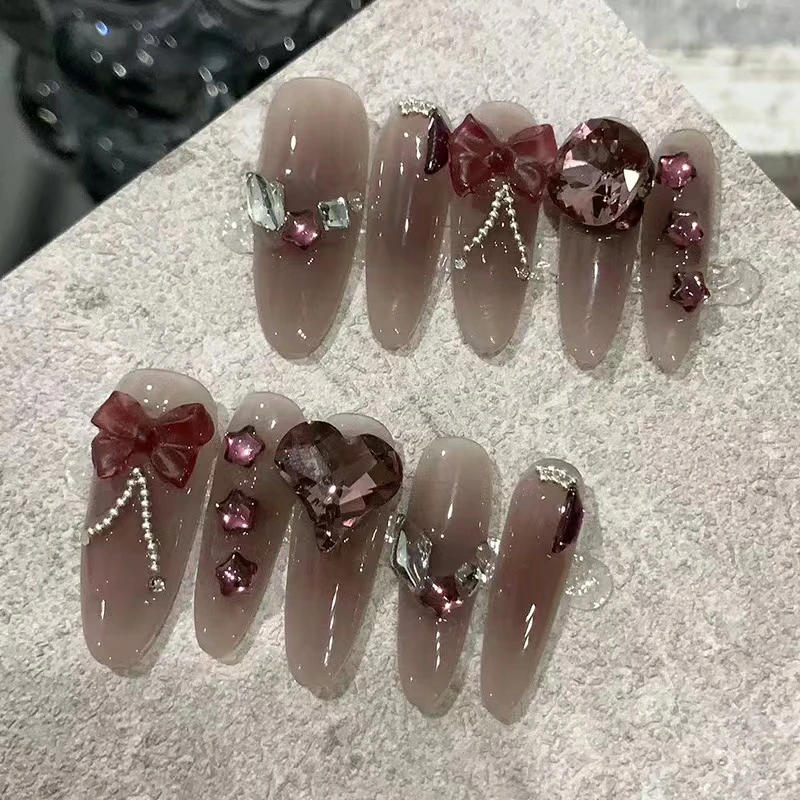 【我狠贵】纯手工穿戴甲甜酷美甲成品贴片穿戴式甲