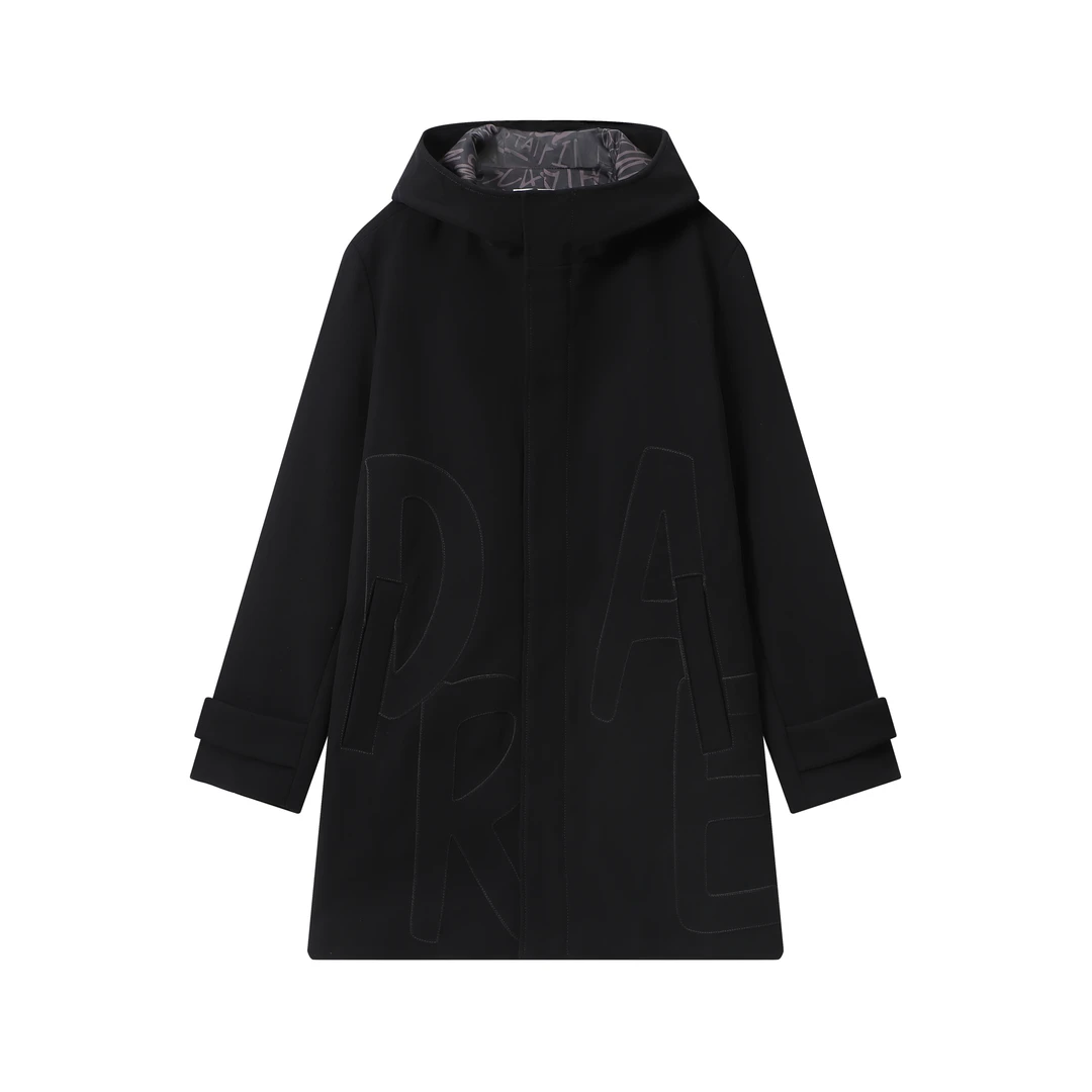 124--1094150连帽开衫中长外套