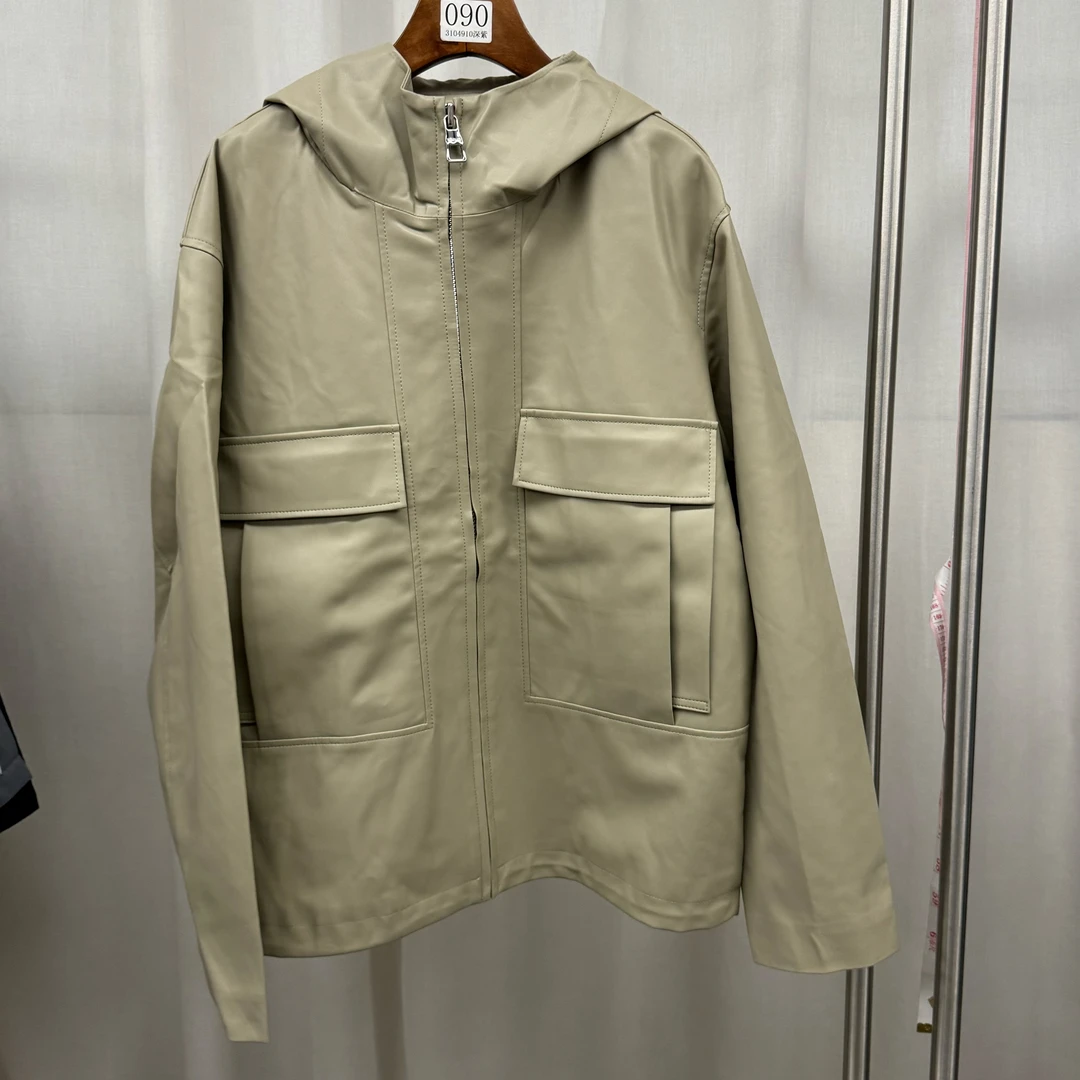 280-1312280秋冬新款连帽皮夹克外套280