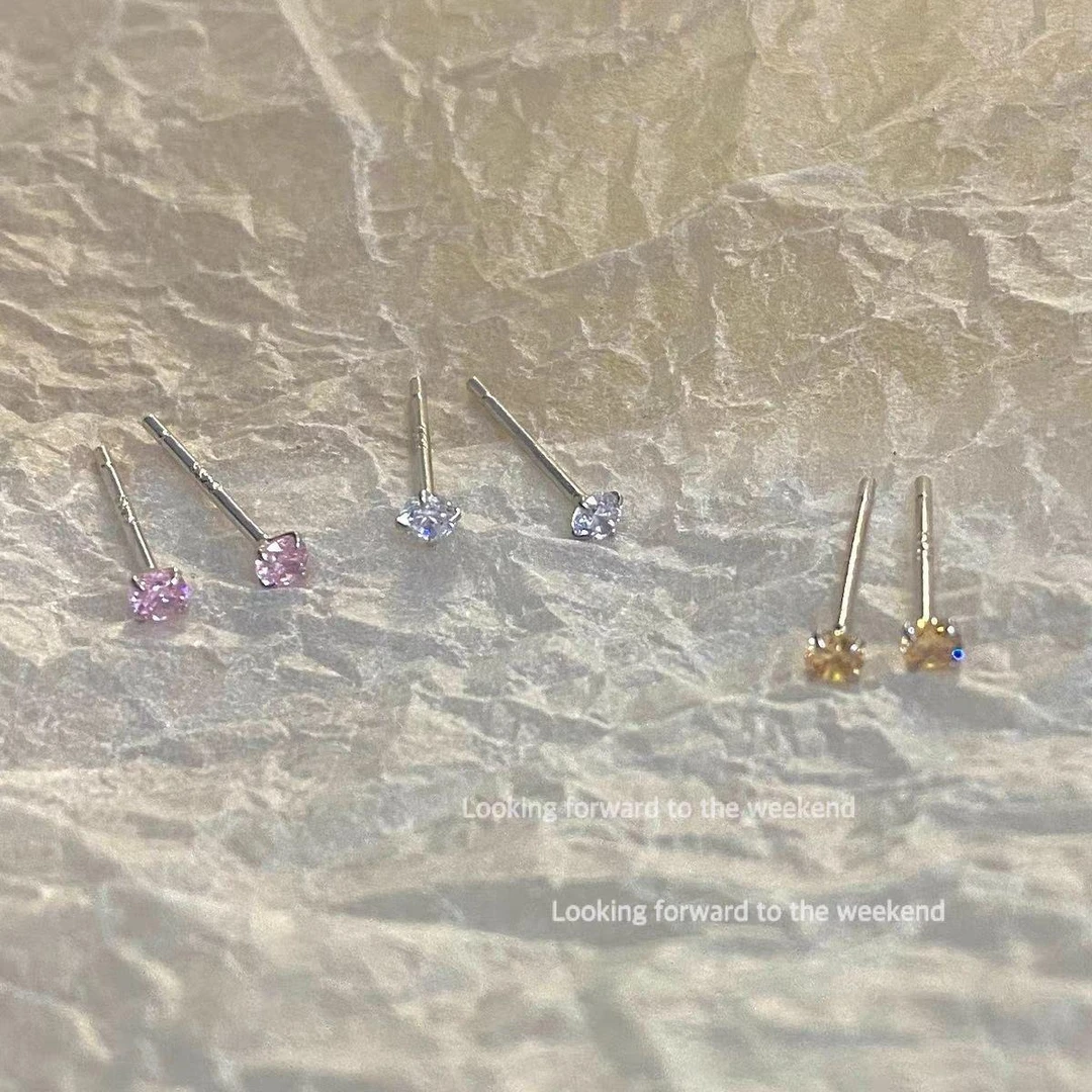 合金耳饰 mini仙女小华子耳钉女耳蜗钉小众ins耳骨钉养耳洞耳饰