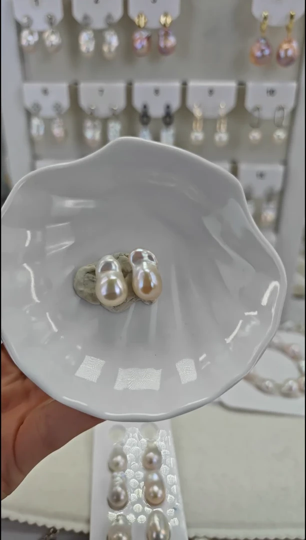 【闪购商品】淡水珍珠耳饰银S925镶嵌耳钉