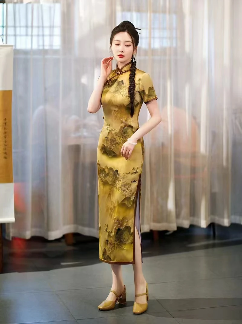 【断码旗袍2】直播专享【备】【注】【编】【码】（明专享）气质中长款中长款