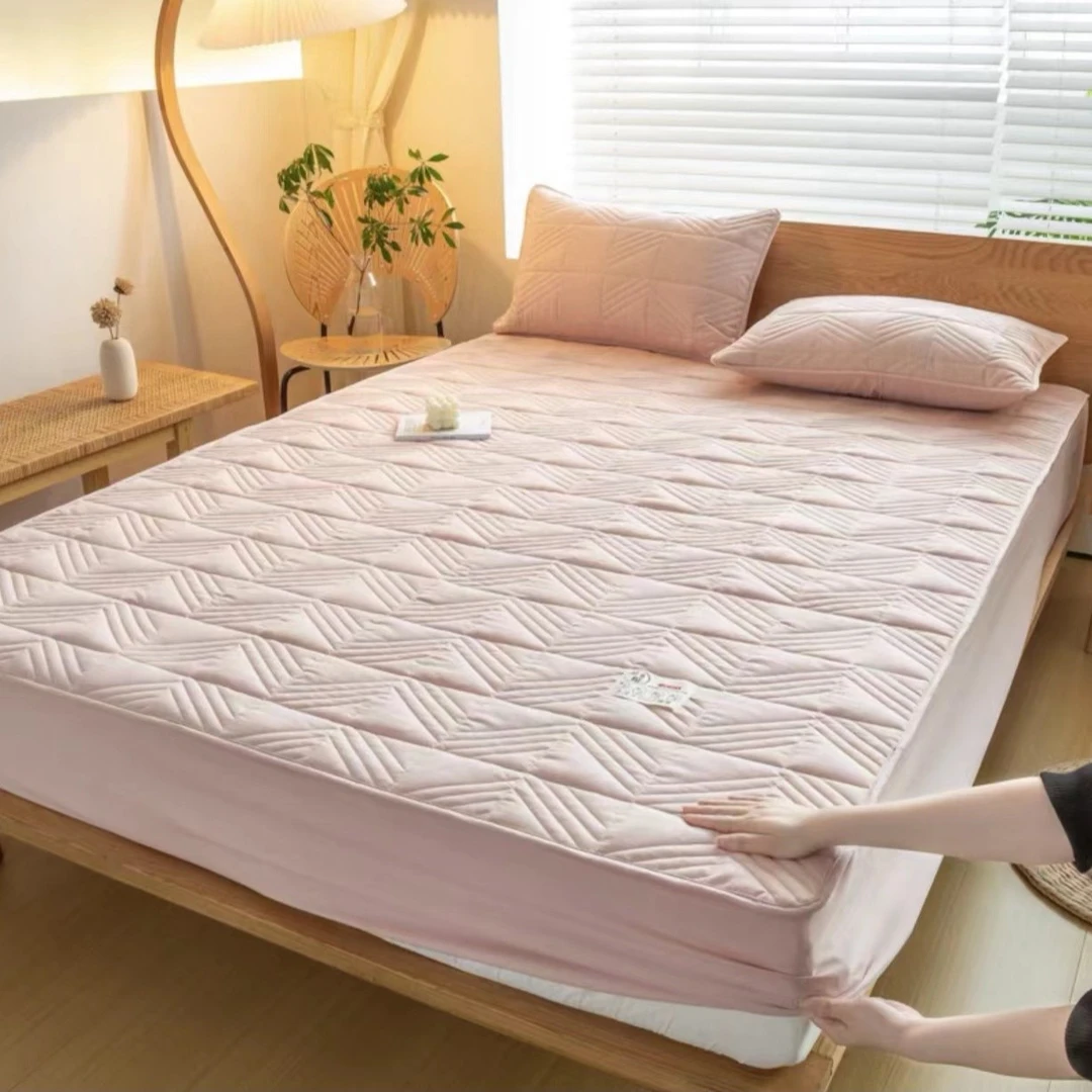 金美家9137大豆棉水洗床笠纯色防滑床机洗