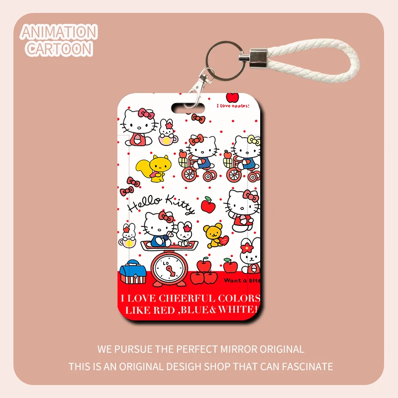 趣味KT猫学生校园卡工牌可挂脖饭卡卡套公交地铁门禁卡保护套防丢