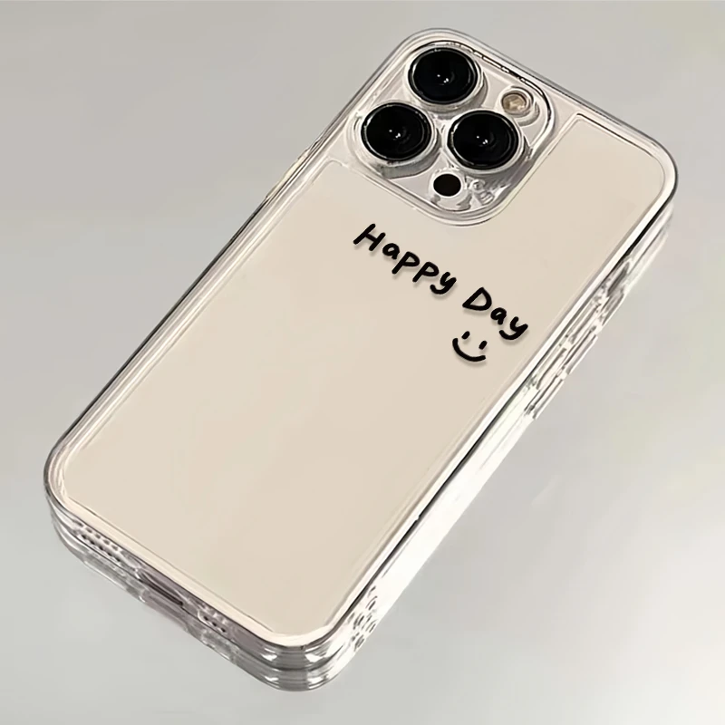 简约英文表情适用苹果小米华为/OPPO/VIVO红米一加荣耀透明手机壳