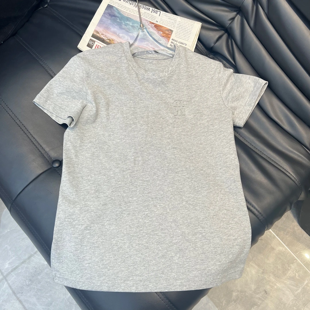 早春新款时尚百搭纯色圆领字母刺绣T恤MA4SYDZ0793