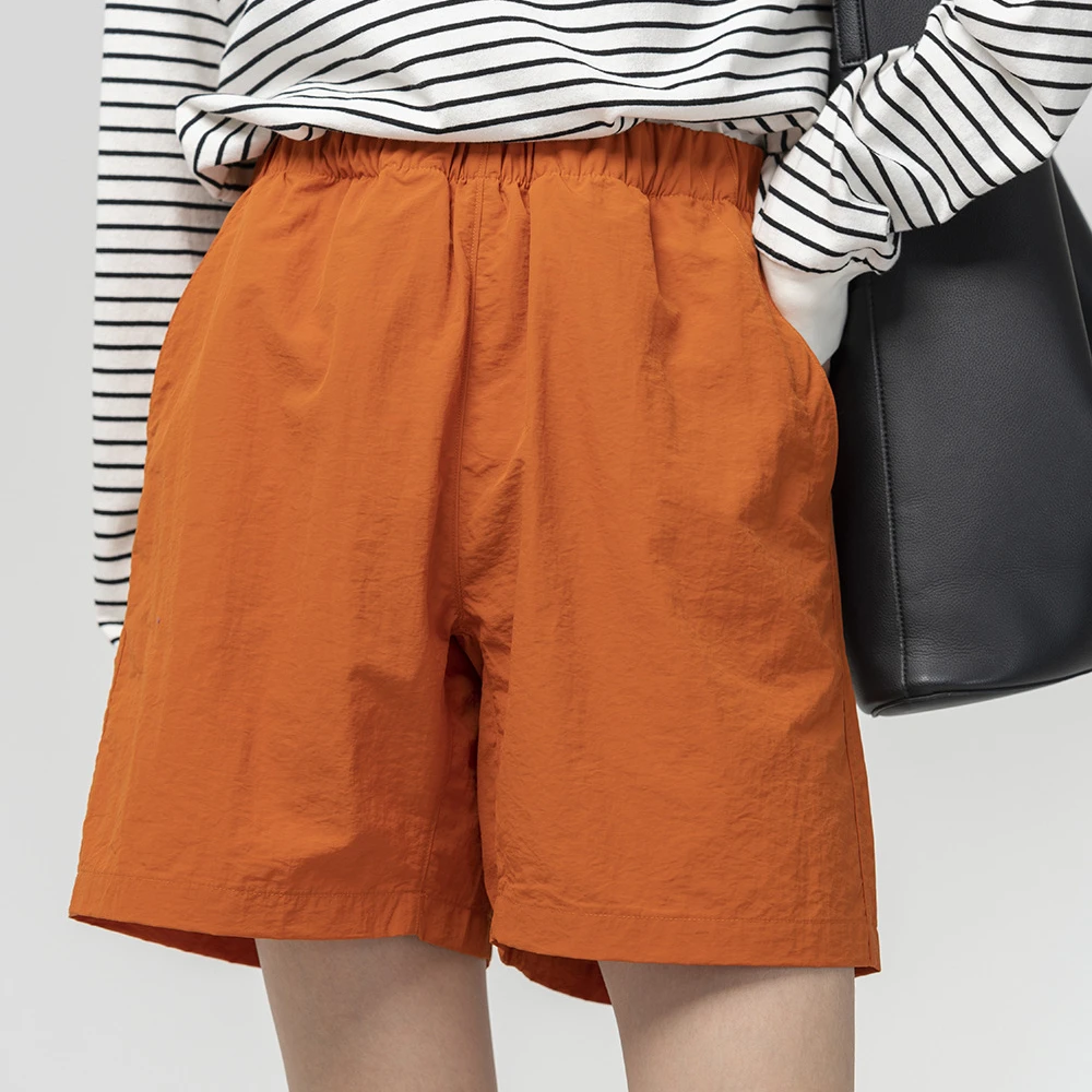 百搭中性风短裤夏季薄款显瘦纯色短裤306032