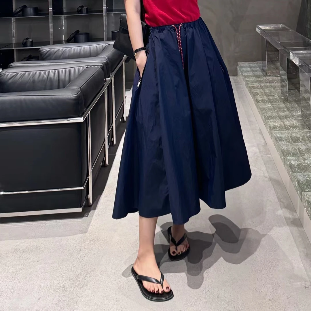 新款气质抽绳收腰经典伞裙半身裙MA4KZDZ1154