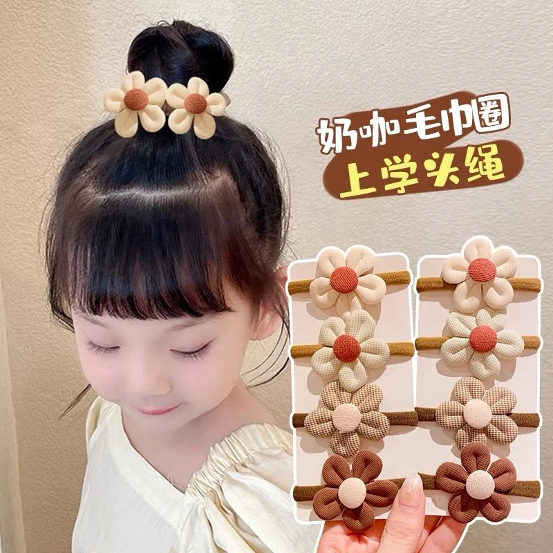高级感花朵发绳女2023新款高端蝴蝶结头绳扎头皮筋高弹力耐用发圈