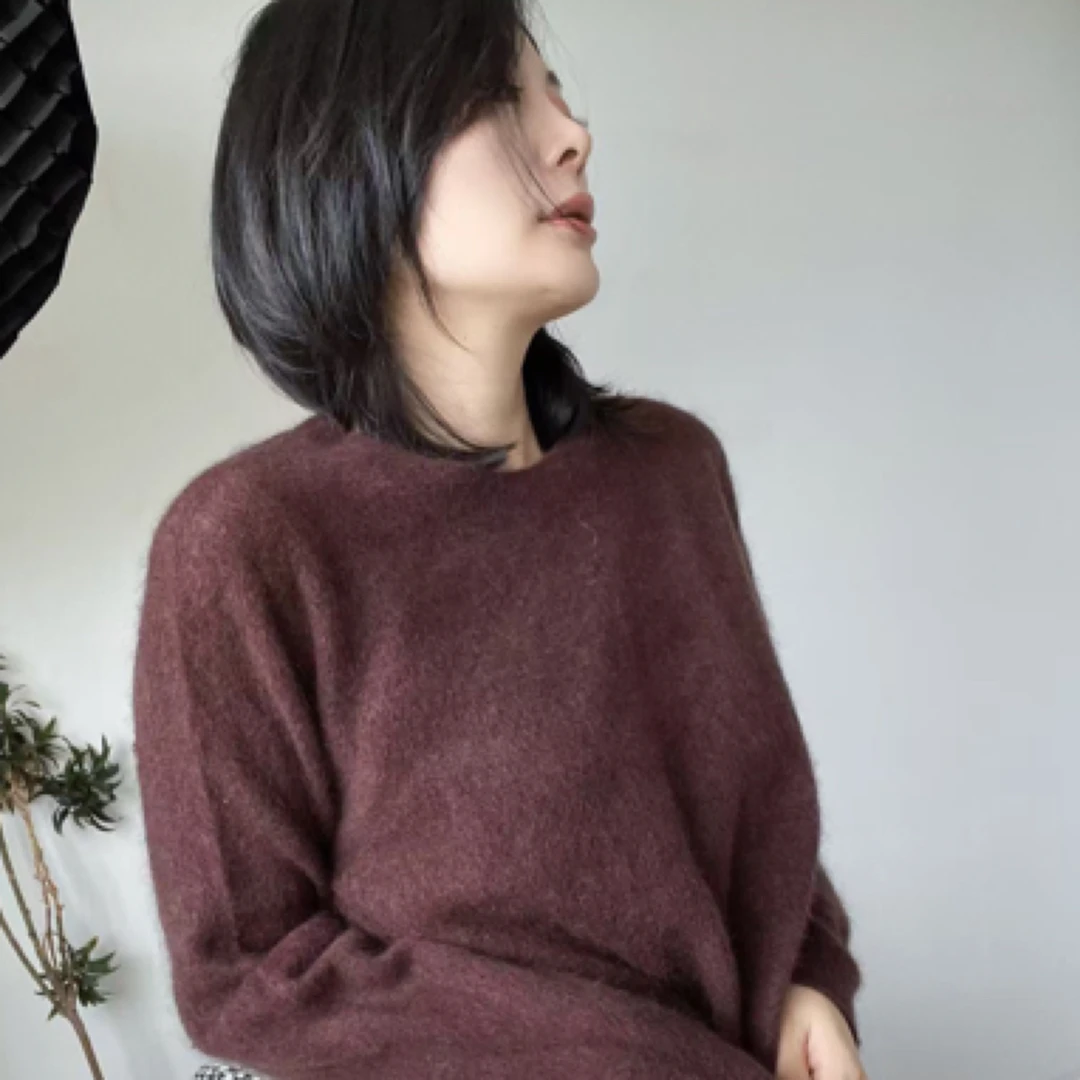 羊毛双面拉毛绒感毛衣