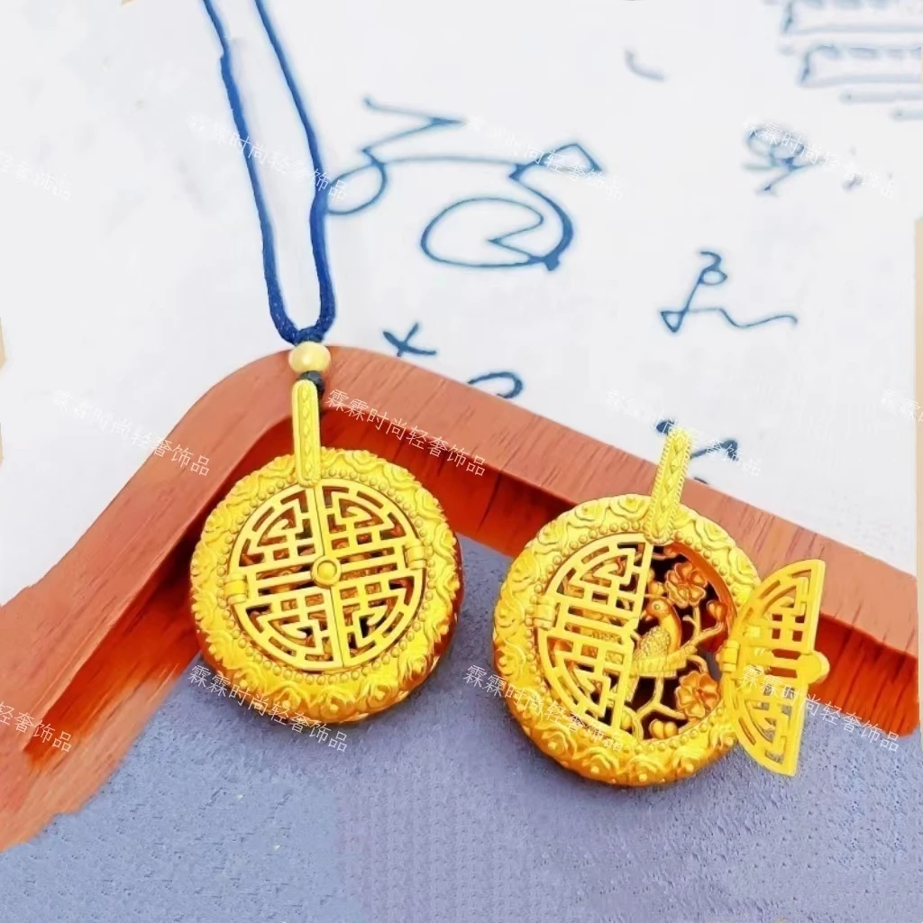 铜合金吊坠 开门见喜吊坠+黑绳