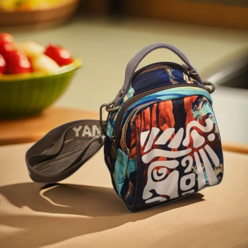 阎双创造单肩斜跨时尚可爱手提百搭印花防水休闲小包包潮流民族风