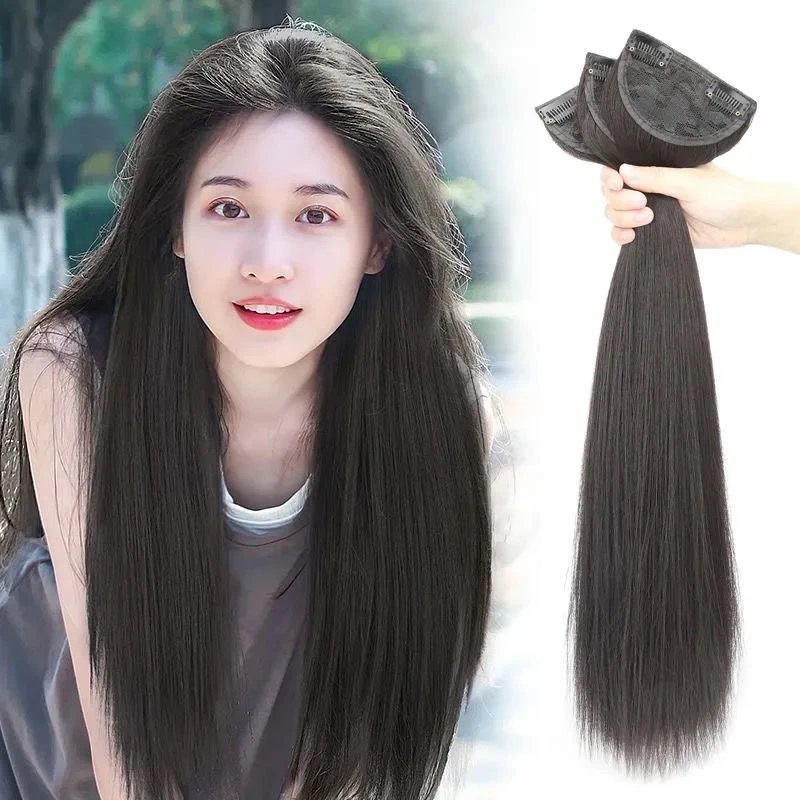 假发女长发扁头无痕假发贴片直发接发片隐形仿真发增发量接发片