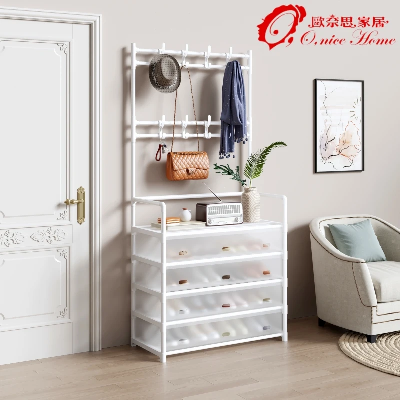 【三合一】超大号防尘鞋帽架入户鞋架落地家用出租房衣架多功能鞋柜