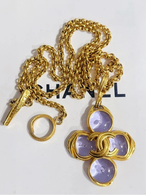95新 Chanel/香奈儿 Chanel vintage香奈儿中古马卡龙琉璃项链