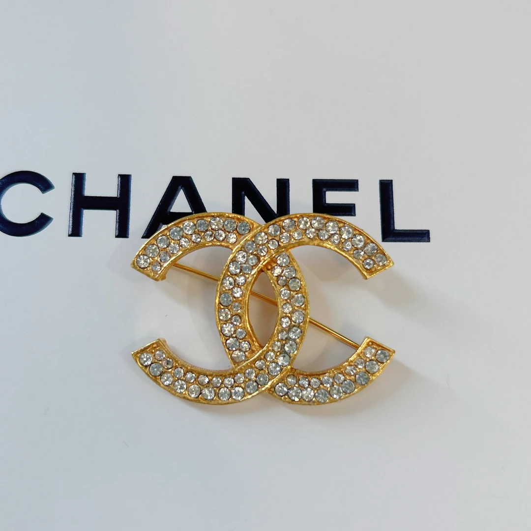 95新 Chanel/香奈儿 Chanel vintage香奈儿中古钻双c胸针