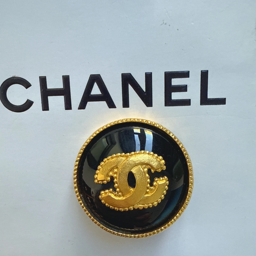 95新 Chanel/香奈儿 Chanel vintage香奈儿中古黑曜石胸针