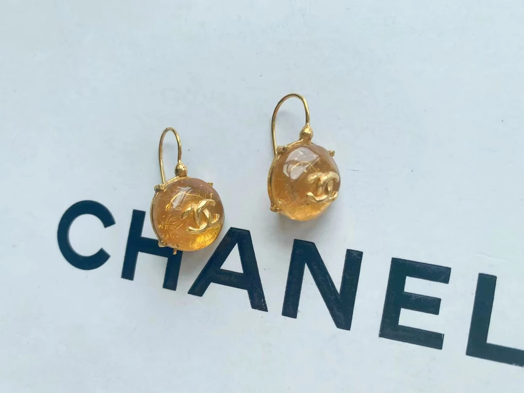 95新  CHANEL香奈儿vintage中古果冻耳夹