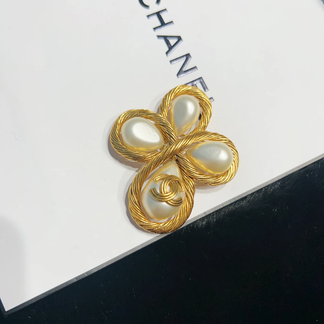 95新 Chanel/香奈儿 Chanel vintage香奈儿中古珍珠胸针