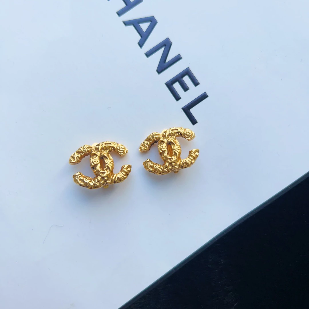 95新 Chanel/香奈儿 Chanel vintage香奈儿中古熔岩耳夹