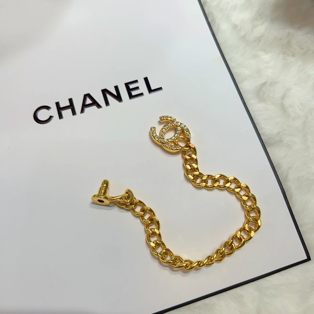 95新 Chanel/香奈儿 Chanel vintage香奈儿中古满钻书包扣手链