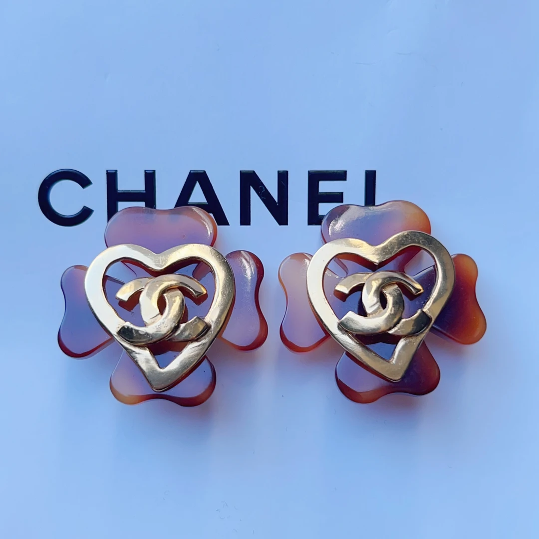 95新 Chanel/香奈儿 Chanel vintage香奈儿中古帽帽耳夹