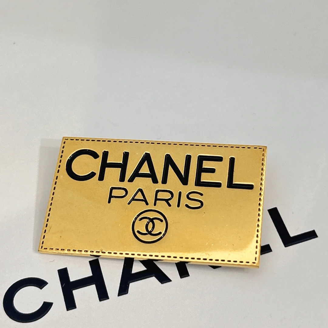 95新 Chanel/香奈儿 Chanel vintage香奈儿中古铭牌胸针