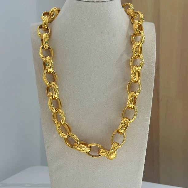 95新 Chanel/香奈儿 Chanel vintage香奈儿中古菱格项链